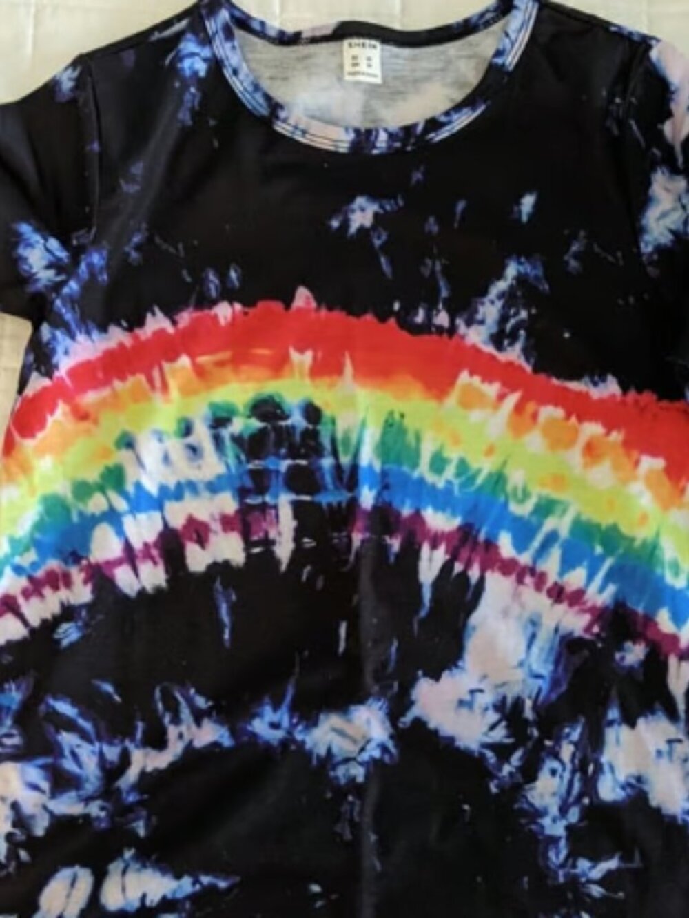 Shein Rainbow Tie Dye Tee - NWOT - Size 9Y